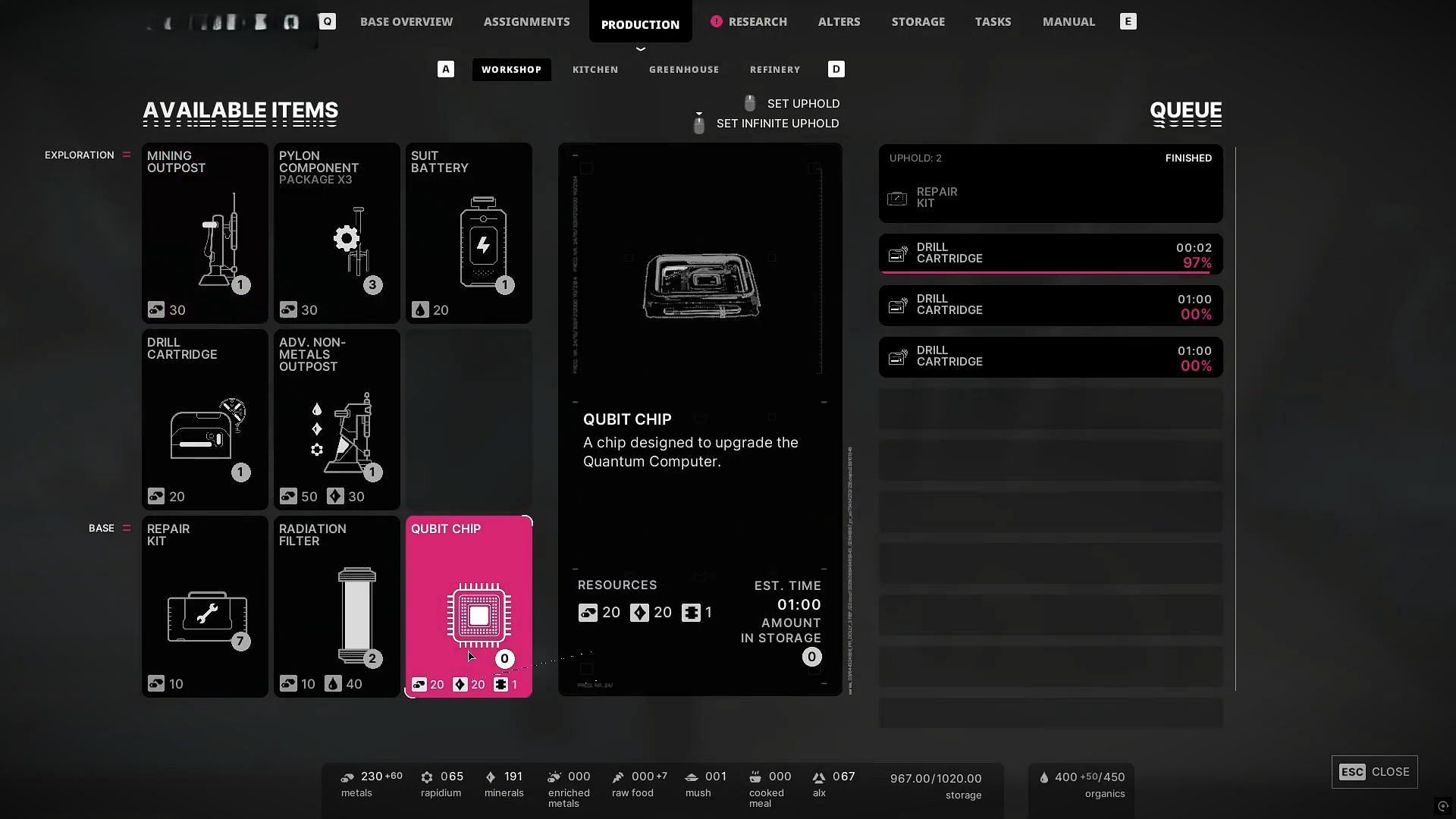 Check the Qubit chip (Image via 11 bit studios // YouTube/Gaming Tornedo)
